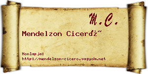 Mendelzon Ciceró névjegykártya